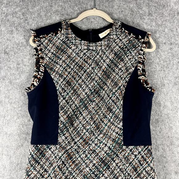 Tory Burch Tweed Pencil Dress Women 10 Textured Academia Career Old Money NEW - Picture 3 of 16